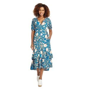 Women's Short Sleeve Wrap Dress - Knox Rose LARGE